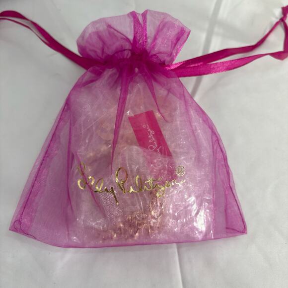 Lilly Pulitzer Statement Necklace Gold Tone with Monstera Leaf Accents - Picture 4 of 4